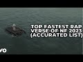 TOP 20 FASTEST NF RAP VERSE 2023 Accurated List