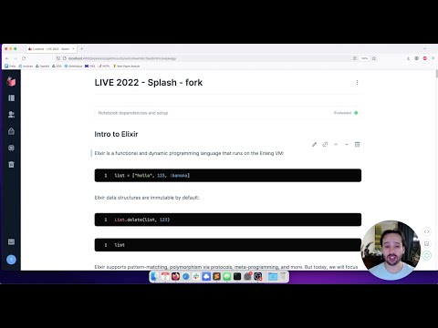 Meta programmable functional notebooks with Livebook - José Valim - Live Programming at SPLASH 2022