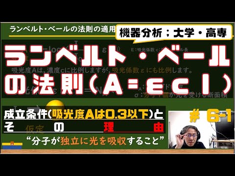 ランベルト・ベールの法則について詳しく解説