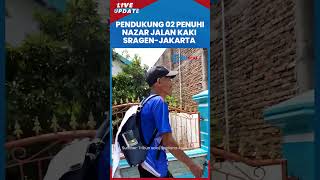 Pendukung Prabowo Jalankan Nazar Jalan Kaki Sragen-Jakarta seusai sang Capres Unggul Real Count KPU