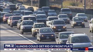 Illinois could get rid of front license plates, saving state $800K on plate production