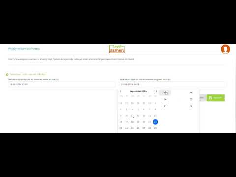 Instellen afwezigheid op de webapp