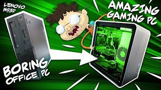 Old office PC becomes GAMING PC! (Lenovo M93p case swap)
