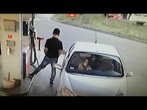Tak się kradnie paliwo na stacji...