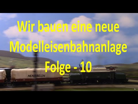 Wir bauen unsere Modelleisenbahn - Teil 10 - Hintergrund tapezieren
