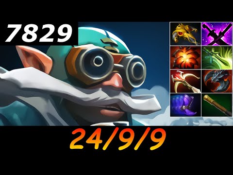 Dota 2 Gyrocopter 7829 MMR 24/9/9 (Kills/Deaths/Assists) Ranked Full Gameplay