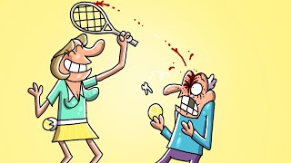 Playing Tennis Takes A DARK Turn 😂 | Cartoon Box 378 | by Frame Order | Hilarious Cartoons