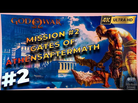 God of War 1 HD Walkthrough | Mission 2: Gates of Athens ⚔️ | Medusa Boss Fight & Minotaurs | 4K