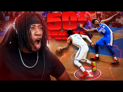 NBA 2K21 Next Gen MyCAREER #16 - BROKE EMBIID ANKLES IN MY 1st START! HIT 6 3's IN A ROW! 50 POINTS!