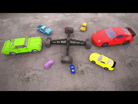 Big & Small Cars vs Large Spinner | Teardown