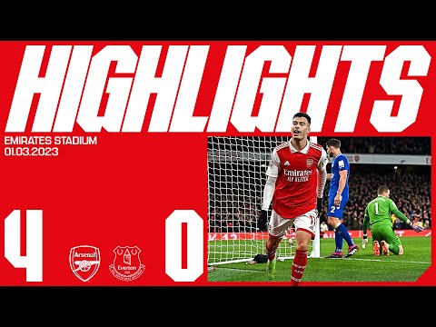HIGHLIGHTS | Arsenal vs Everton (4-0) | Saka, Martinelli (2) and Odegaard give us all three points!