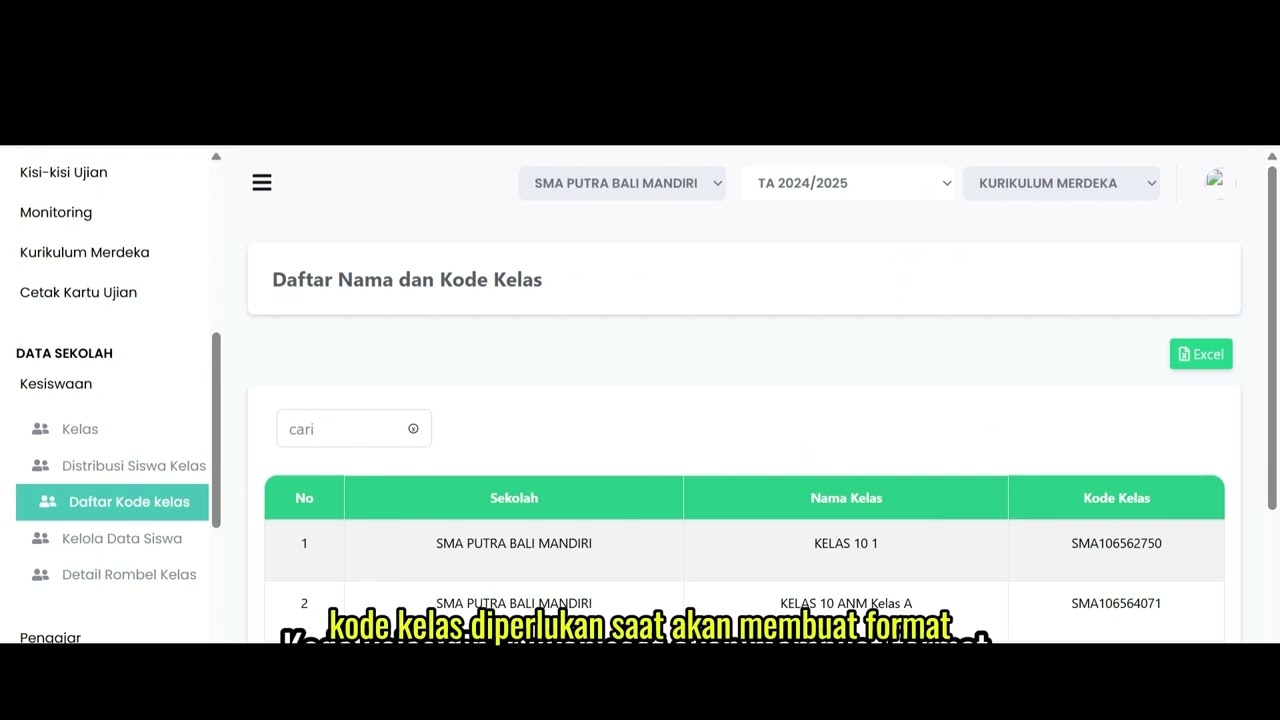 Distribusi Siswa Kelas