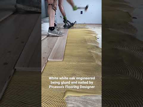 Wood floors installation #foryou #viral #fyp #creative #work #viralvideo #construction #follow #like