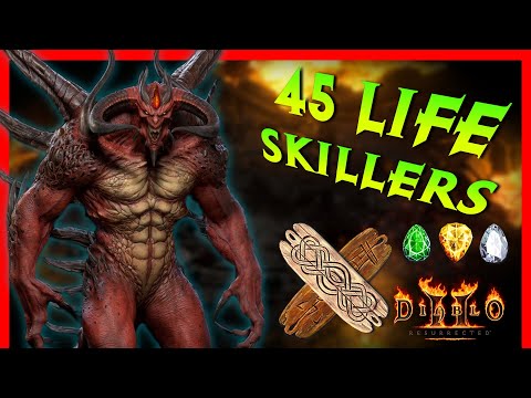 600 PERFECT GEMS Re-rolling Diablo Grand Charms, Try to Get a 45 Life Skiller - Diablo 2 Resurrected