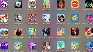 Save The Fish,Roblox,Hungry Balls,Talking Tom,Survival Story Round 6,Grimace Monster,Free Fire......