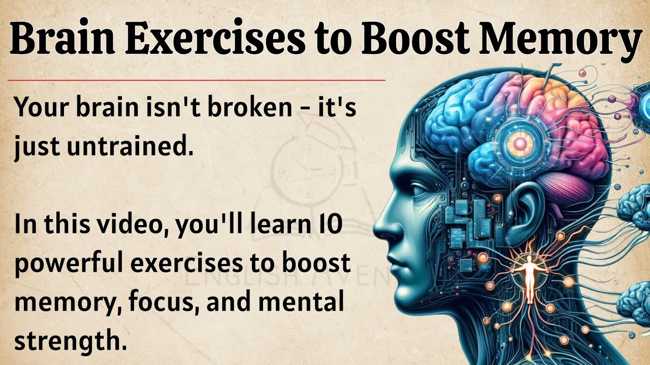 10 Brain Exercises to Boost Memory, Focus & Mental Power || Graded Reader || Improve Your English✅️