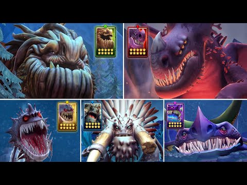 All 5, 10 ⭐ Alpha Legendary Dragon Bosses (World Clan Alpha Battles) | Dragons: Titan Uprising