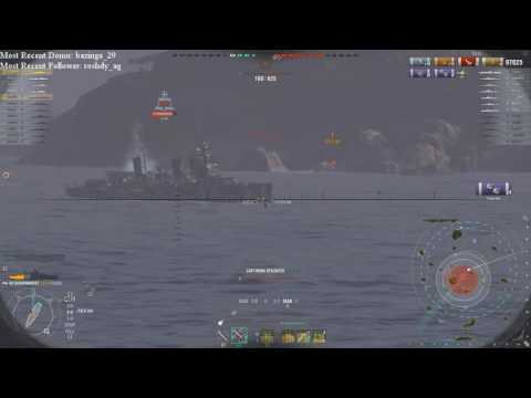 World of Warships 0.5.15.1 - Scharnhorst Destroys Emerald (What not to do as a Royal Navy Cruiser)