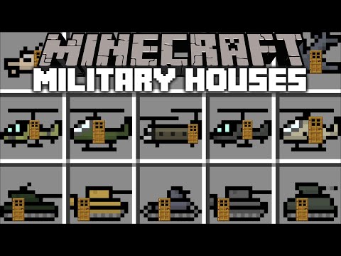 MC Naveed - Minecraft - Minecraft INSTANT MILITARY HOUSE MOD / SPAWN ARMY STRUCTURES INSTANTLY !! Minecraft Mods