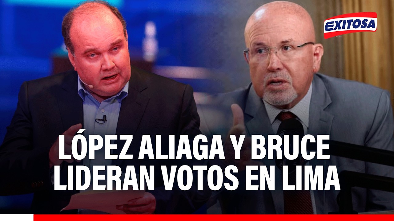🔴🔵 Encuesta IEP: López Aliaga y Carlos Bruce lideran la intención de voto para la Alcaldía de Lima