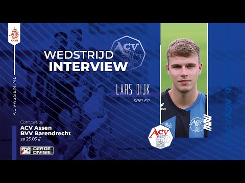Interview Lars Dijk na afloop van ACV - Barendrecht