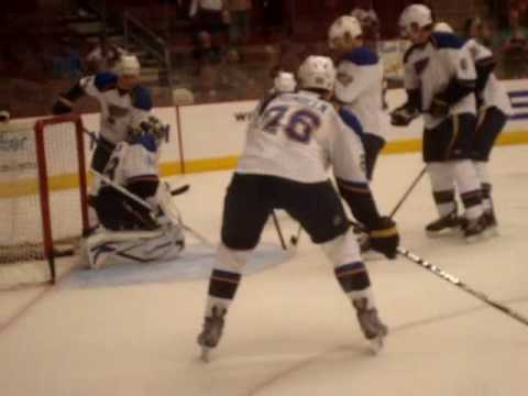 St Louis Blues Warm Ups before a game vs Phoenix Coyotes
