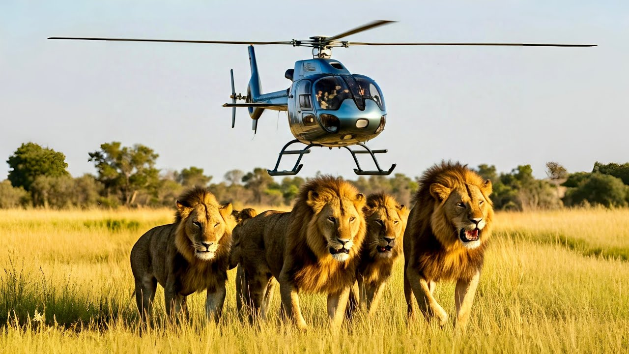 Helicopter Over Botswana's Okavango Delta 4K