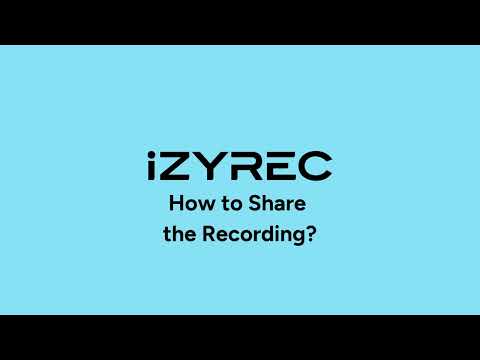 How to Share the Recording? | iZYREC MINI Voice Recorder