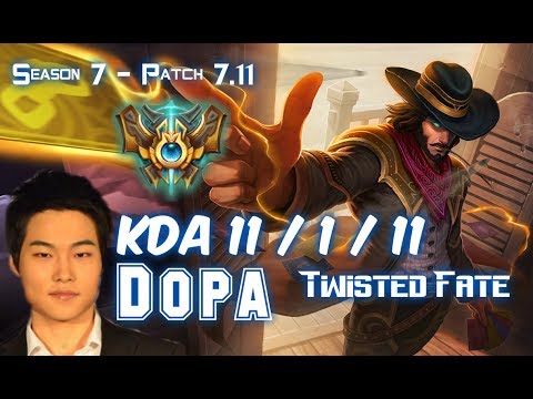 Dopa TWISTED FATE vs TALIYAH Mid - Patch 7.11 KR Ranked
