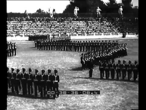 The Duce attends a gymnastics and sports show at the Stadio dei Marmi.