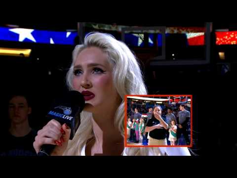 Leo Kidd National Anthem at Miami Heat vs. Orlando Magic