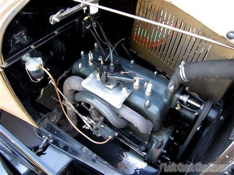 1929 Ford Model A Convertible Engine Running