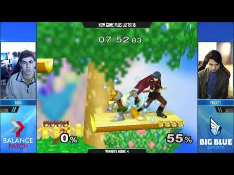 NGPU 18 SSBM - tazio (Marth) vs. Project (Fox) - Melee WQF