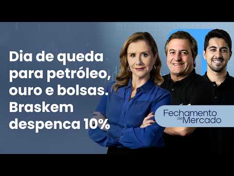🔴 12/02/26 Dia de queda para petróleo, ouro e bolsas | Braskem despenca 10% | Fechamento de Mercado