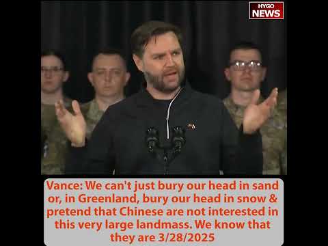 Vance in Greenland: 'Self-Determination' for Greenlanders; China Using 'Debt Traps'; Visits Space Force at Pituffik Base