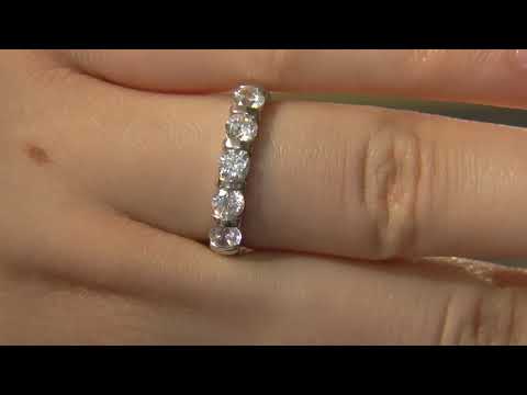 WR3034 1.00 Carat Bar Set Ladies Diamond Wedding Ring