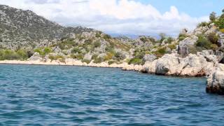 preview picture of video 'By boat from Kaleköy to Üçağiz, (Simena - Kekova) Turkey'