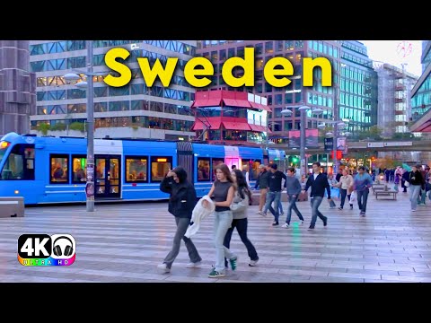 Sweden in 4K : Stockholm Walking Tour Through Historic Streets