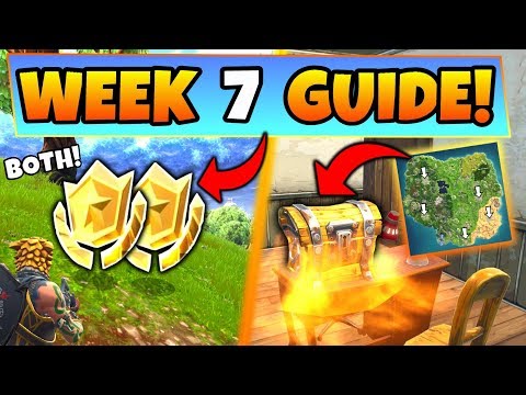 Fortnite WEEK 7 CHALLENGES GUIDE! – ROAD TRIP, Treasure MAP Battle Stars (Battle Royale Season 5)