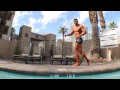 Ramy Jaber Poolside Posing before M&F Male Model Search Finals