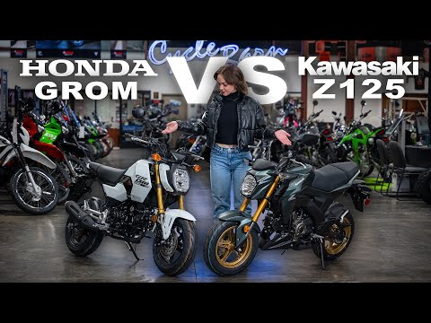2025 Honda Grom vs Kawasaki Z125 Pro: Mini Moto Battle! | Cycle Barn