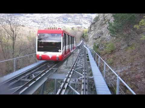 Standseilbahn 3960.03 Sierre - Montana Talfahrt 2019 - Funicular