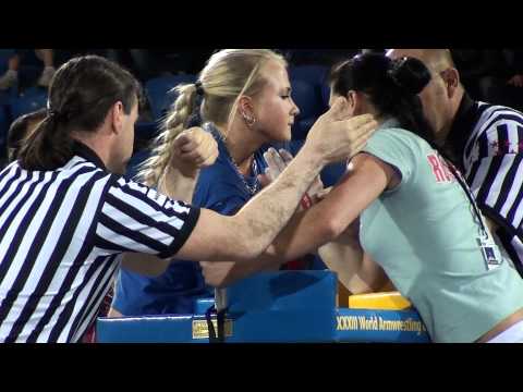 World Armwrestling Championship 2011 - Backman vs Gladkaya (Right Hand)
