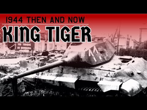 Abandoned King Tiger in Normandy Then and Now