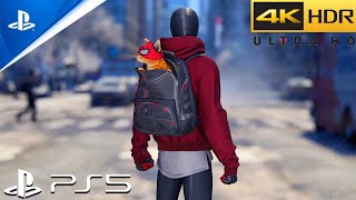 Spider-Man Miles Morales PS5 - Bodega Cat Suit Gameplay (4K)