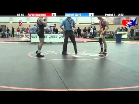 Aaron Owensby vs. Samuel Ward at 2013 ASICS FILA Cadet Nationals - GR
