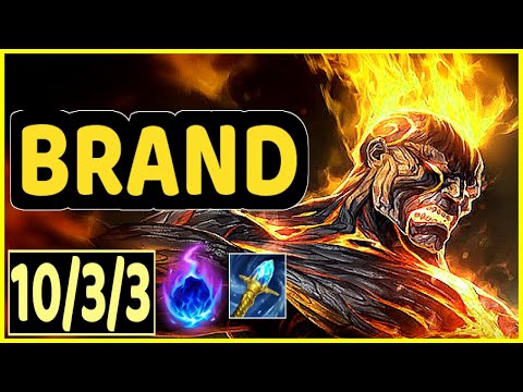 BRAND VS TWISTED FATE - 10/3/3 KDA MID GAMEPLAY