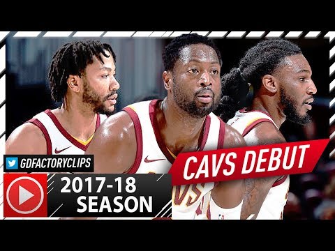 Dwyane Wade, Derrick Rose & Jae Crowder Full Highlights vs Hawks (2017.10.04) - Cavaliers Debut!