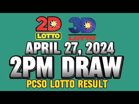 LOTTO 2PM DRAW RESULT APRIL 27, 2024 #lottoresulttoday #pcsolottoresults #stl