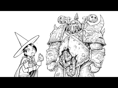 Cute Witch Try To Heal A Plague Marine| Mcnostril comic